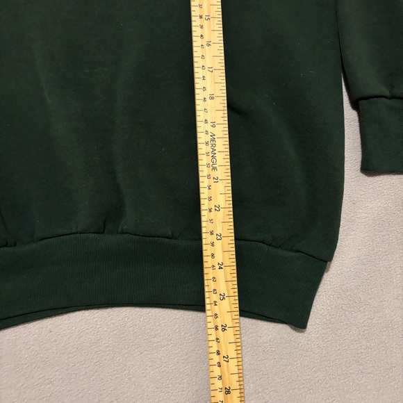 Vintage 90s Fruit of The Loom Sweatshirt Sweater Size Large Green Fall Casual - Picture 3 of 7